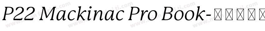 P22 Mackinac Pro Book字体转换